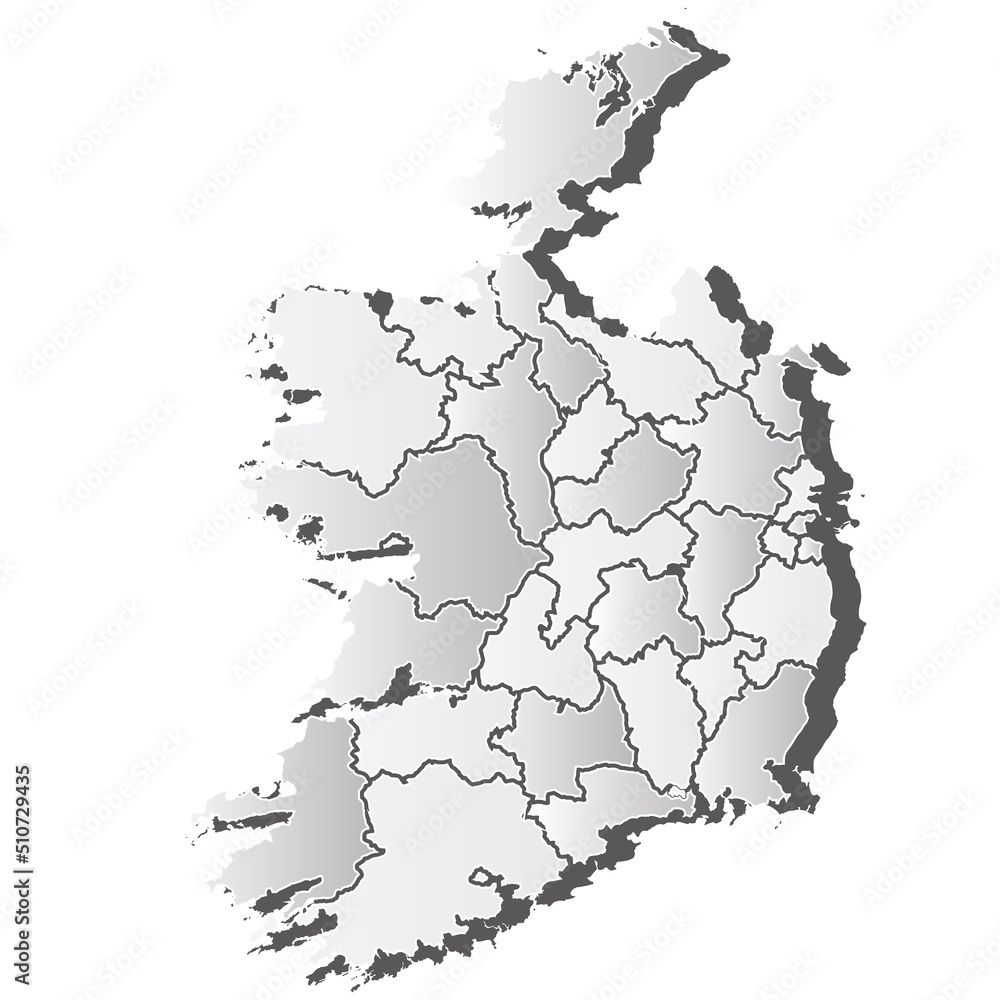 Fototapeta premium アイルランド 地図 シルエット アイコン