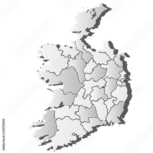 アイルランド 地図 シルエット アイコン