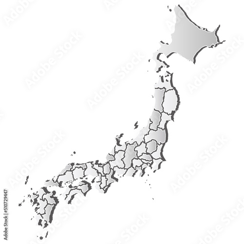 日本 地図 シルエット アイコン