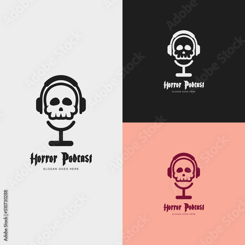 Creative horror podcast logo design for your brand or company