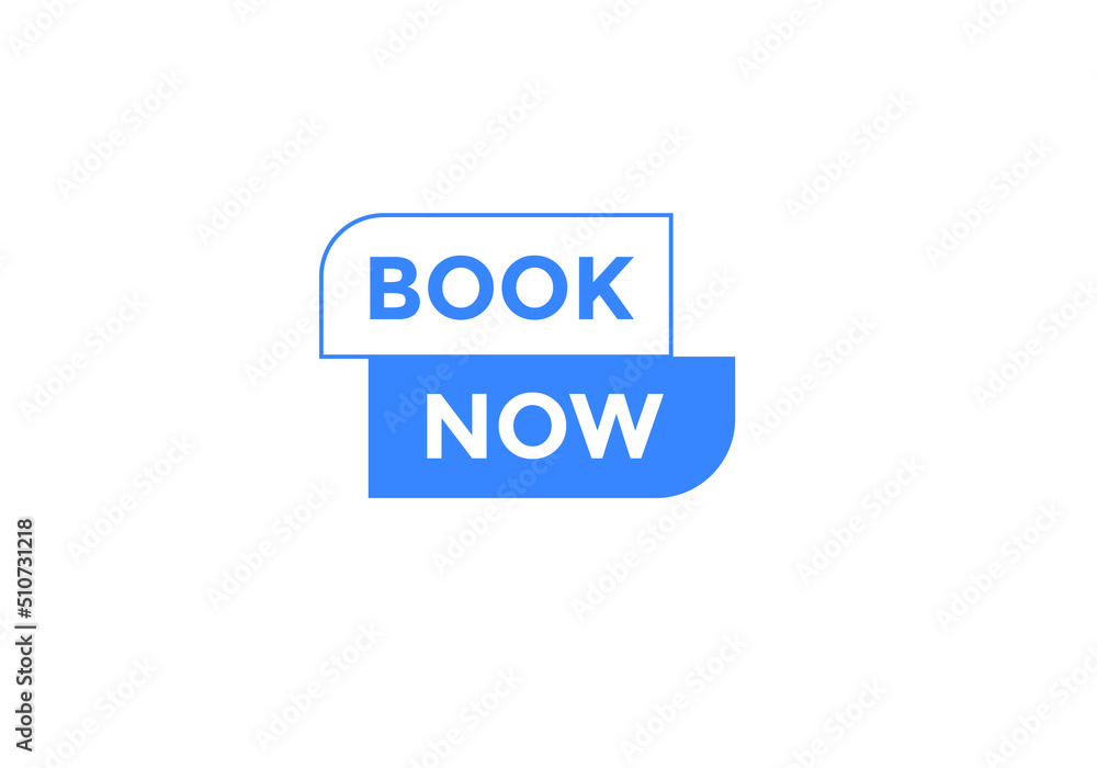 Book now button. Book now text web template. Modern web Banner template 