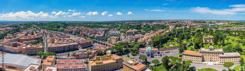 Rome Italy, high angle view panorama city skyline at Rome city center