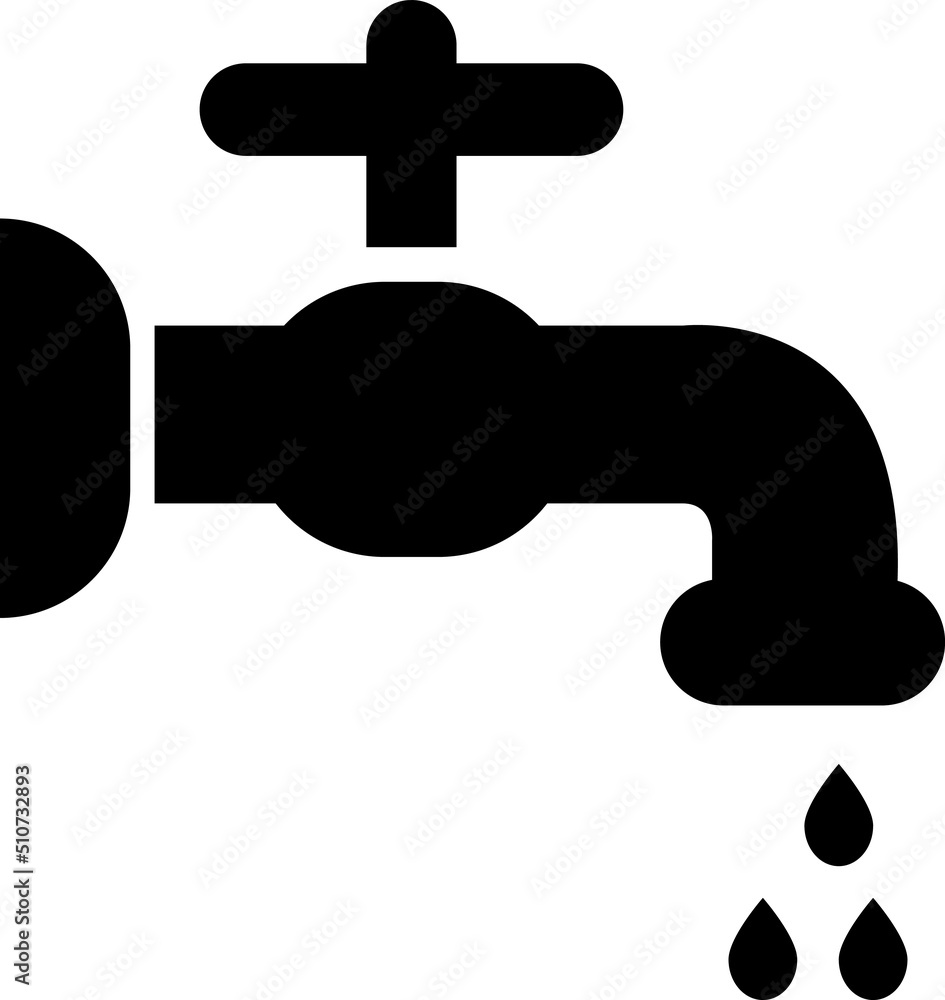 Faucet icon designed in a solid style on white background..eps Faucet icon designed in a solid style on white background..eps