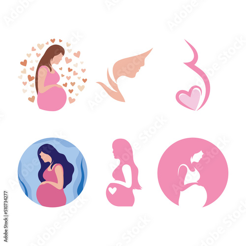 Pregnancy logo illustration