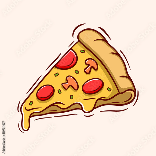 Pizza logo template, Suitable for restaurant and cafe logo