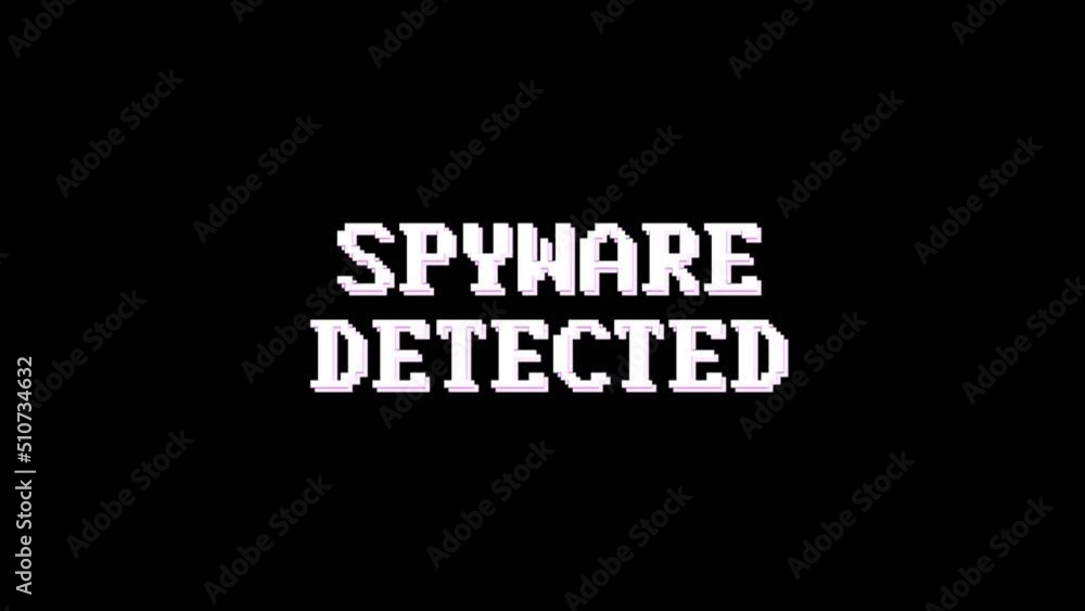 SPYWARE DETECTED Glitch Text Animation, with Alpha Matte, Loop
SPYWARE DETECTED Glitch Text Animation, with Alpha Matte, Loop