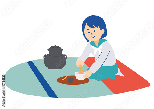 茶道部のイラスト