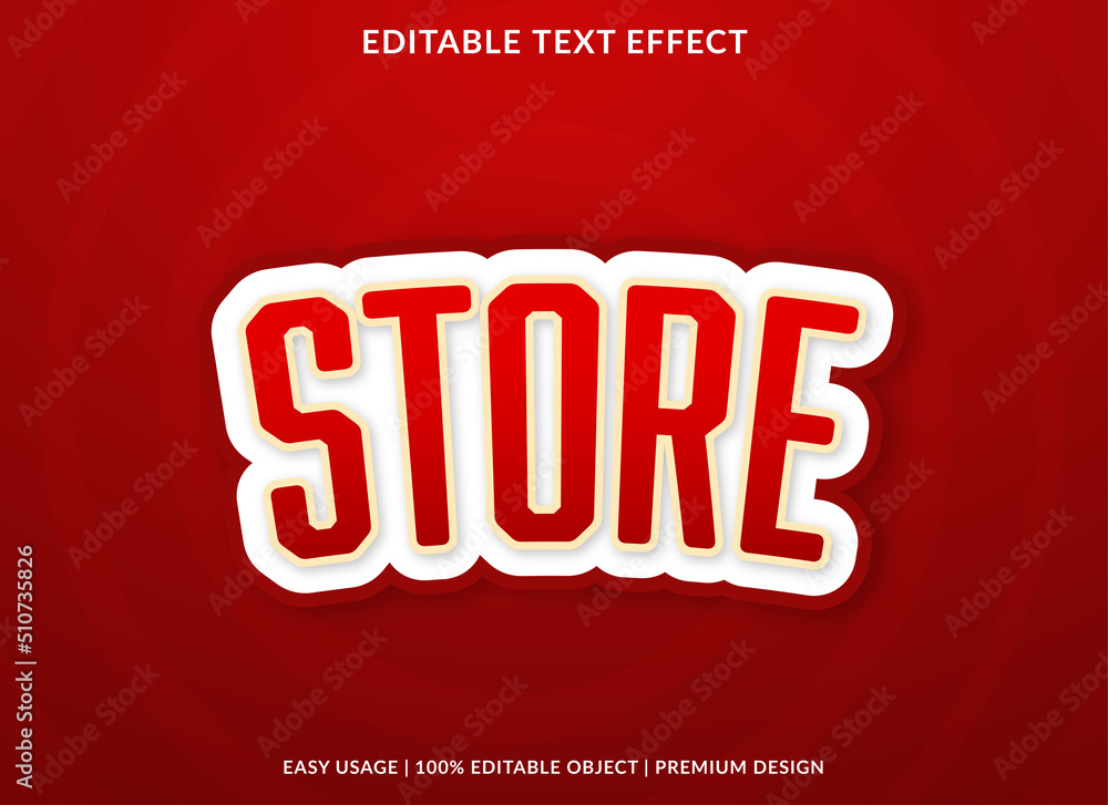 store editable text effect template with abstract background style use for business brand and logo