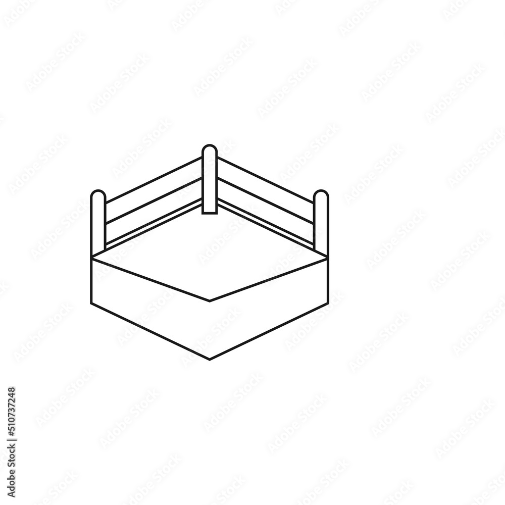 simple boxing ring icon illustration design simple boxing ring icon illustration design