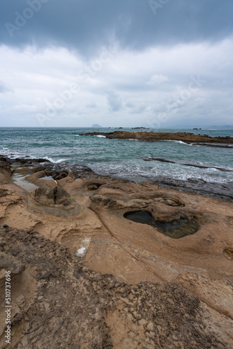 Marine erosion and weathering landform of Yeliu Geopark, Taiwan