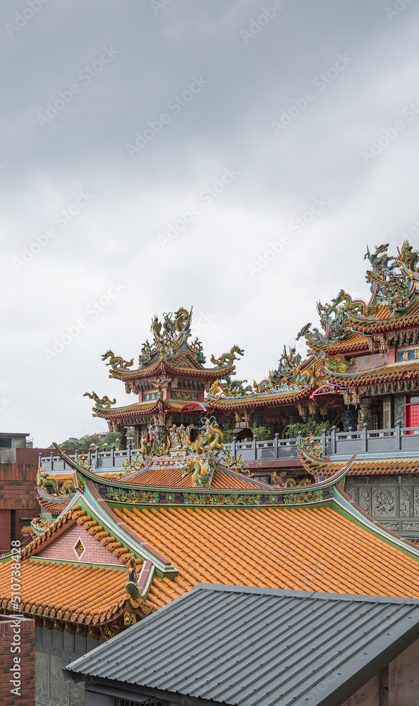 Traditional Oriental Chinese style temple architecture Traditional Oriental Chinese style temple architecture