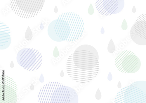 大きな水玉としずくの背景　寒色