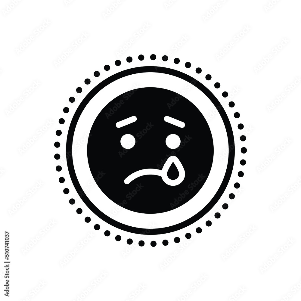 Black solid icon for tear weep Black solid icon for tear weep