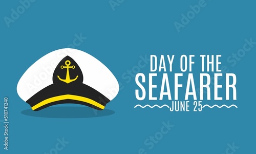 sailor captain hat. flat design style. perfect for day of the seafarer