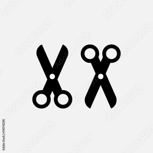 scissors icon isolated on white background
