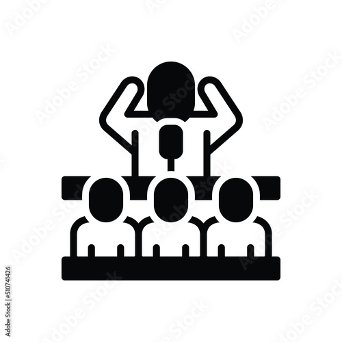Black solid icon for senator
