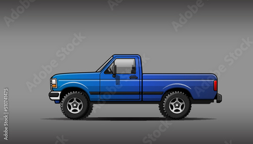 F1000 Pickup Vector Mockup