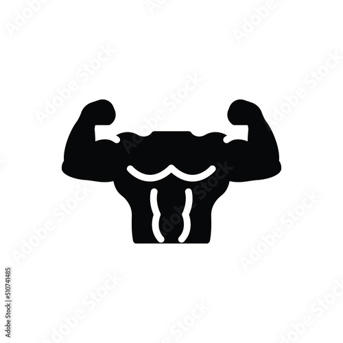 Black solid icon for athletic