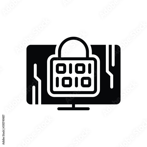 Black solid icon for byte critical