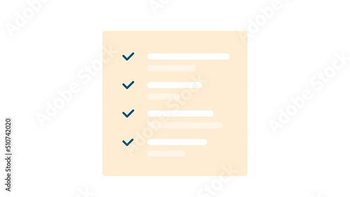 To-do list, task list, time management. 4K animated icon with alpha, transparent background