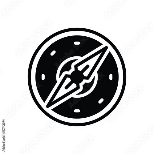 Black solid icon for orientation