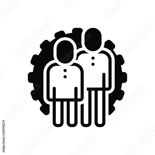 Black solid icon for junior
