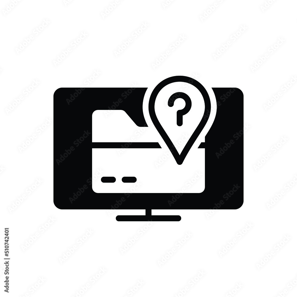 Black solid icon for where
Black solid icon for where
