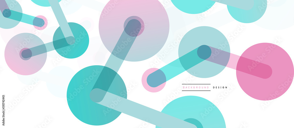 Abstract background. Round dots connected by lines. Trendy techno business template for wallpaper, banner, background or landing Abstract background. Round dots connected by lines. Trendy techno business template for wallpaper, banner, background or landing