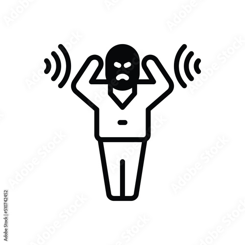 Black solid icon for disturbed
