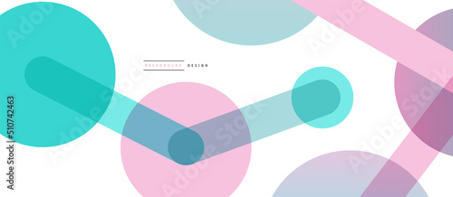 Line points connections geometric abstract background. Circles connected by lines. Trendy techno business template for wallpaper, banner, background or landing