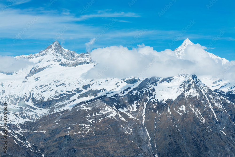Panorama of snow mountain in Swiss