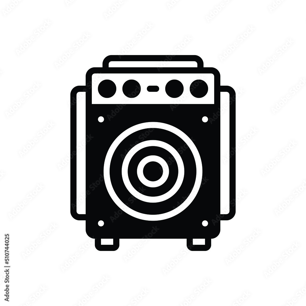 Black solid icon for amp audio Black solid icon for amp audio