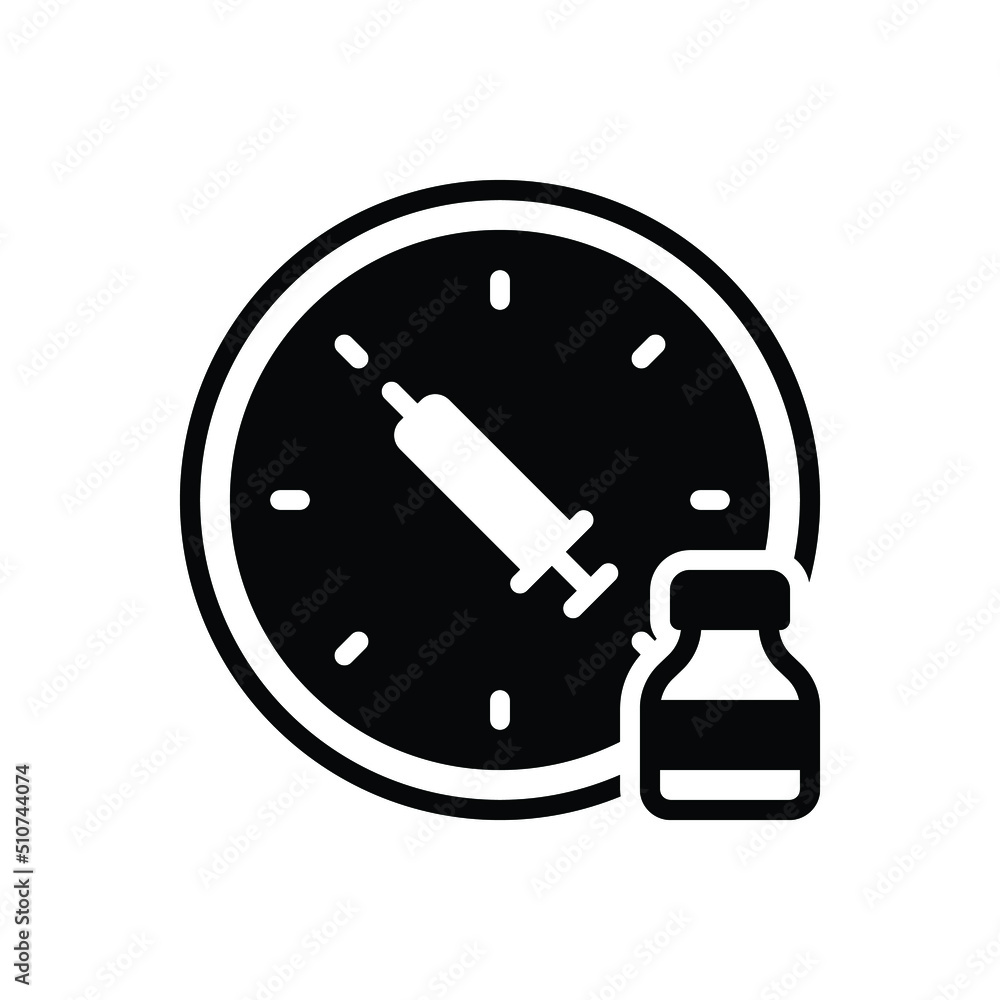 Black solid icon for dose Black solid icon for dose