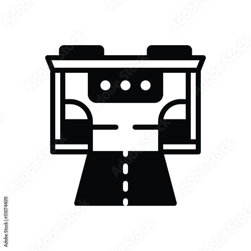 Black solid icon for toll