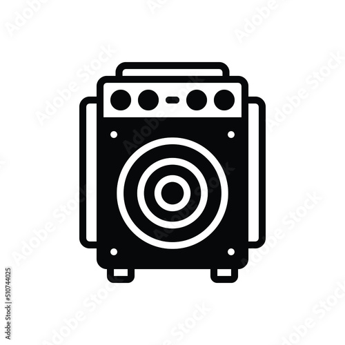 Black solid icon for amp audio