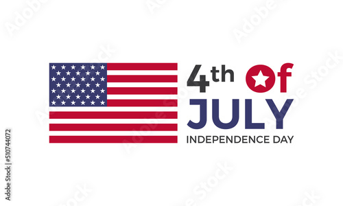 4Th of july. Happy independence day of united states of america. Vector illustration.