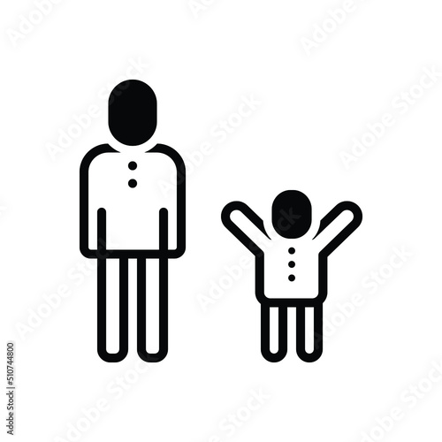 Black solid icon for childhood