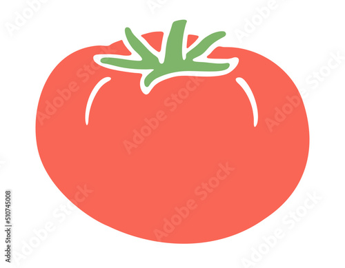 Tomato illustration on white