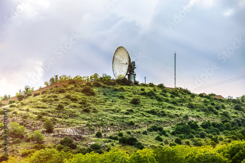 Astronomical Observatory Telescope. Armenia, Byurakan, Night scene photo