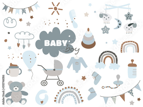 Newborn boy postcard