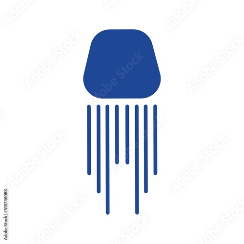 cute jelly fish Vector icon design illustration Template
