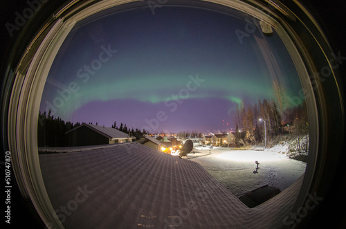 Northern lights from house in Anchorage, Alaska © KBDESIGNPHOTO