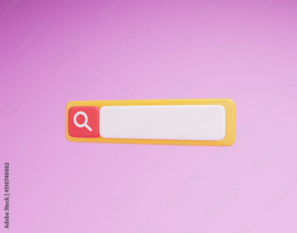 3D rendering of a cute search icon illustration
3D rendering of a cute search icon illustration