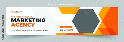 Digital marketing agency linkedin banner template