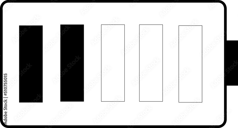 Battery indicator vector, Battery running low Battery indicator vector, Battery running low