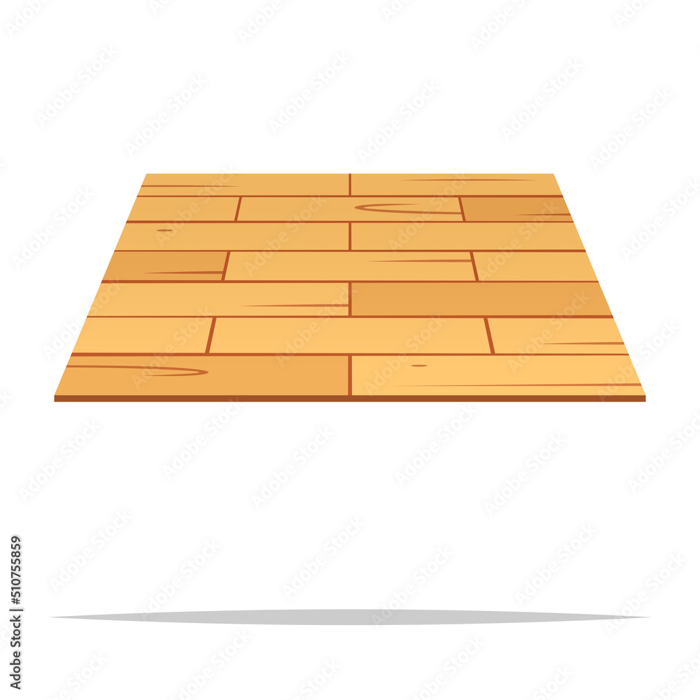Wooden floor vector isolated illustration
