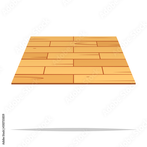 Wooden floor vector isolated illustration