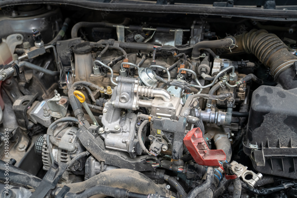 custom made wallpaper toronto digitalChecking and repairing an internal combustion engine in an auto repair shop.