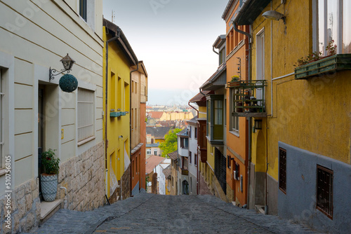 Photography Narrow street in the town