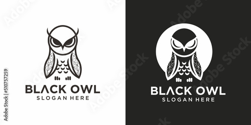 owl logo design set, owl logo vector icon, simple and creative owl logo design vector